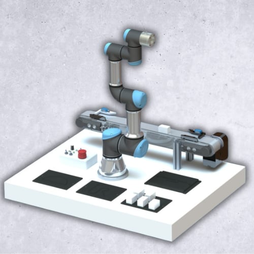 Robotiikan koulutuslaitteisto ja harjoituskappaleet